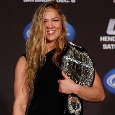 Ronda Rousey with UFC title